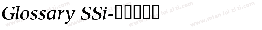 Glossary SSi字体转换